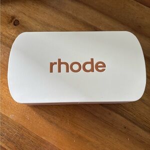 RHODE Cream Case with Brown Logo